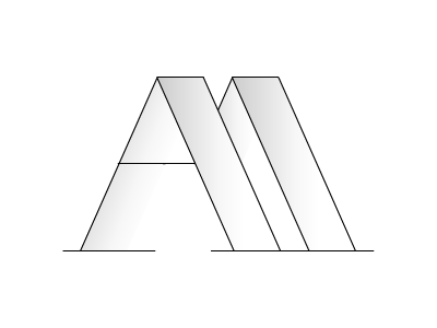 AM-1 gradient logo typography