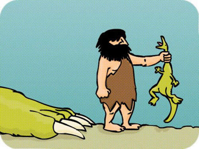 Caveman drawing illustration oldies