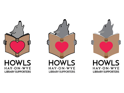 Howls logo V1 book hay on wye howl library logo wolf