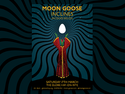 Moon Goose at the Globe 2018 full poster cult egg lizard moon poster star weird