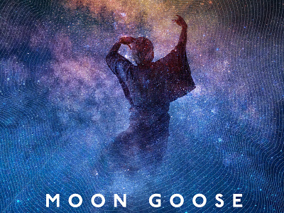 Moon Goose @ New Radnor Gig Poster (detail) dance goose moon poster space stars