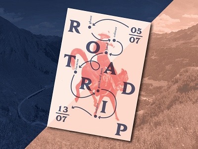 ROADTRIP 2014 cowboy design dutch gotthard pass holiday italy milano personal poster roadtrip traveler vacation