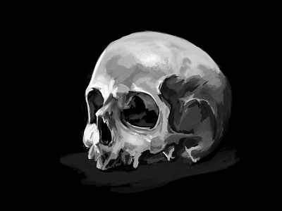 To be… or what? black and white conceptart dark digital painting halloween illustration painting personal photoshop shadow skull speedpaint