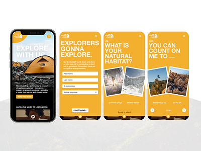 #DailyUI day 1 - The North Face adventure branding dailyui design explore explorer form influencer mockup northface personal portfolio site subscribe swipe travel ui ux web website