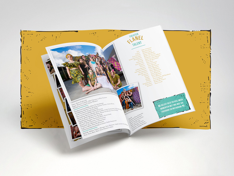 Theater Flanel | program book mockup vector drawing design free work illustration book program theater