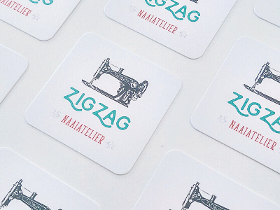 Zigzag identity branding business card cute design graphic handmade icon logo print retro sewing tailormade
