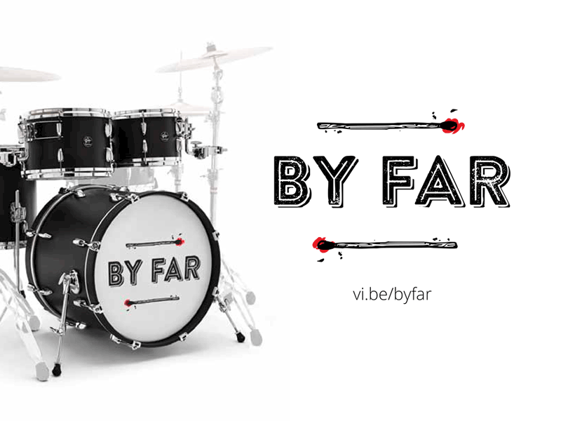 BY FAR branding concept design illustration logo match music typography vector