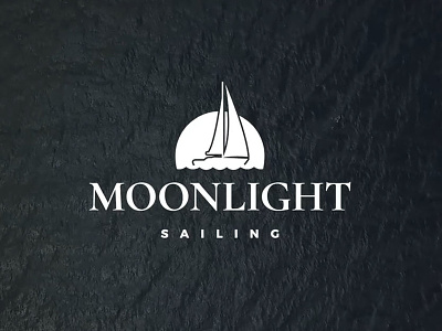 Moonlight Sailing branding design graphic identity logo minimal norway sailing vector