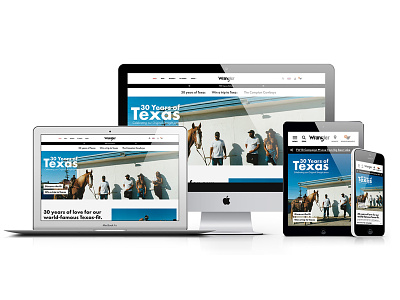 Wrangler | 30 Years of Texas campaign horse jeans story texas ui ux webdesign wrangler