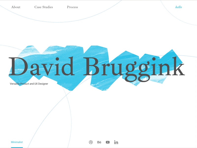 Home Page Concept animated text brush stroke homepage portfolio svg