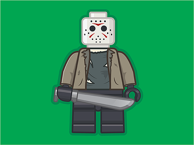 Jason Vorhees LEGO cute friday halloween horror jason lego machete movie thirteenth toy vector vorhees