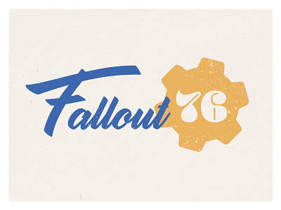 Fallout 76 brush fallout fallout 76 grunge logo retro script typography video game