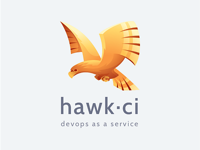 Logo Hawk CI logo branding illustrator hawk