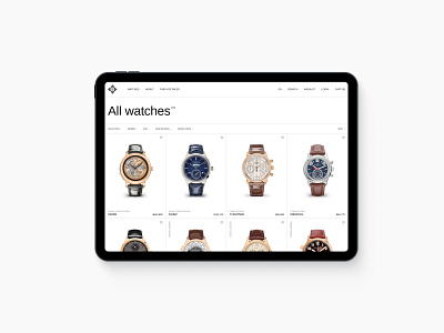 Patek Philippe catalog concept grid minimalism patekphilippe products redesign store ui ux watches