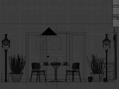 Blueprint of vintage house design