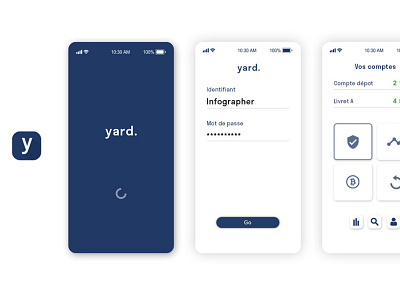 Yard app branding design flat logo minimal ui ux vector web