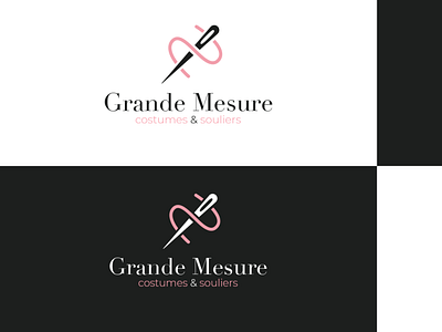 Grande Mesure - logo design flat logo minimal typography vector web