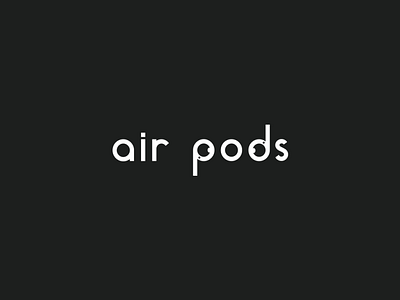 airpods logo art branding design flat illustration logo minimal typography vector