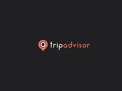 Logo Tripadvisor branding design flat lettering logo minimal type typography vector web