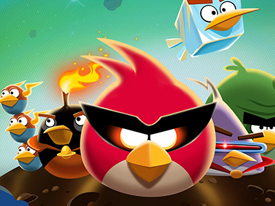 Angry Birds Space Poster graphic design illustration