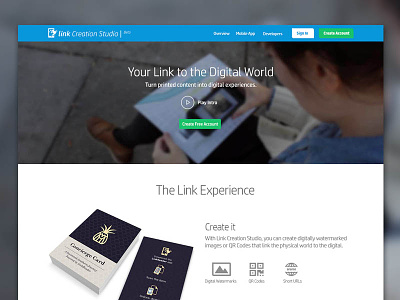 Link Creation Studio Homepage Concept homepage ui user interface design ux