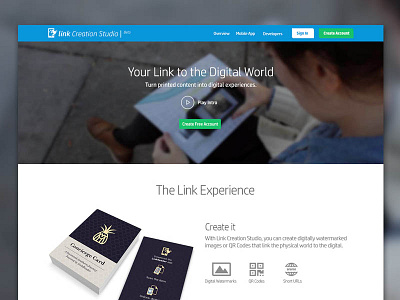 Link Creation Studio Homepage Concept
