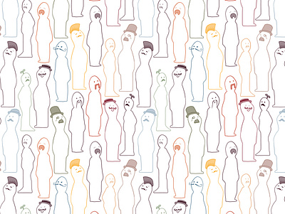 Moustaches Pattern color palette colors design illustration illustrator lgbt lgbtq lgbtqia moustache moustaches pattern pattern art pattern design photoshop