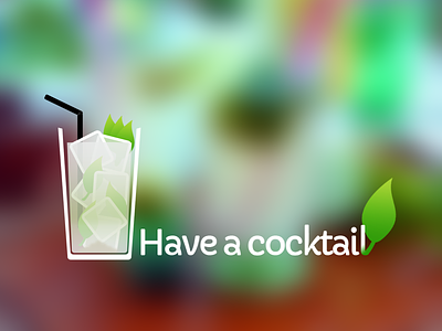 Have a cocktail android application cocktail freeze glass hand made leaf logo mojito