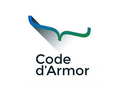 Code d'Armor new logo bracket code darmor community design developer logo long shadow