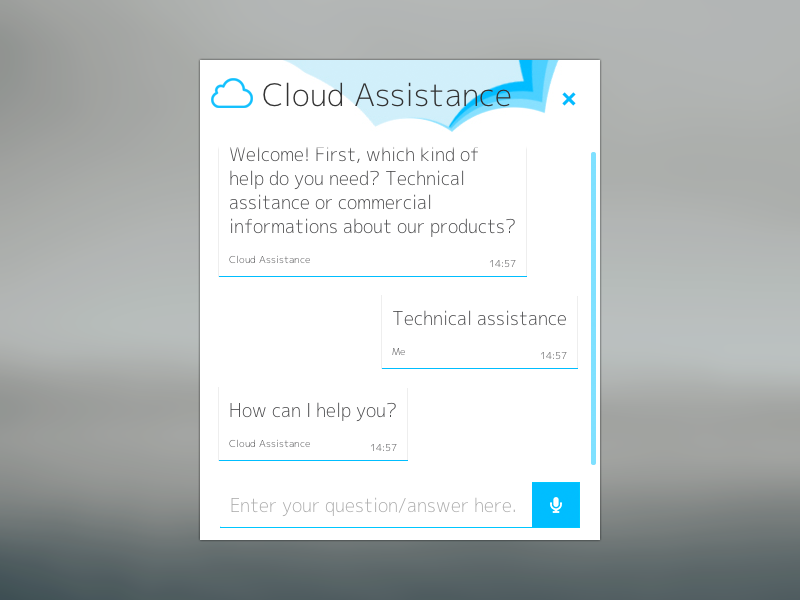 Cloud Assistance chat chat cloud assistance web design theme