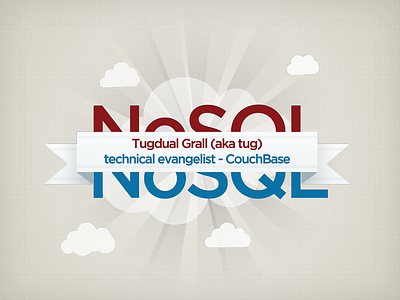 NoSQL Event logo cloud code darmor couchbase event logo nosql ribbon