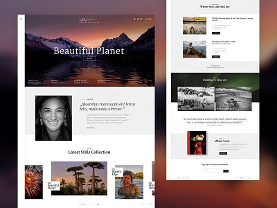 Cristina Mittermeier Photographer 📸 adobe xd concept design design art earth idea landscape minimal photographer photography picture planet style typogaphy ui ux web website