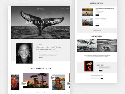 Cristina Mittermeier Photographer 📸 concept design landing design landing page ui ux web