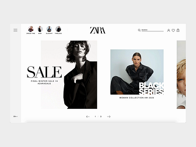 Zara Homepage Concept agency concept design ecommerce fashion landing design minimal ui ux web website woman zara