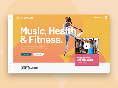 Sundancelab concept dance design ecommerce fitness health landing design music ui ux web website