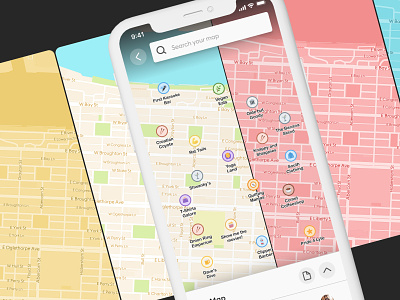 Pocket - Map Themes + Customization app app branding application design illustration map mapping ui ux