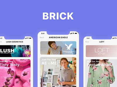 Brick - Retail Application app application branding design icon logo redesign ui user experience design ux