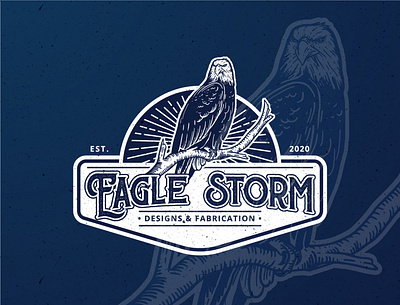 Eagle Storm branding design eagle elegant grunge logo vector vintage