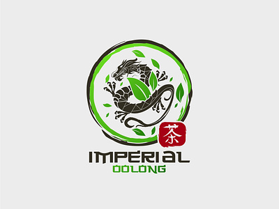 Imperial Oolong branding chinese dragon design dragon imperial logo vector
