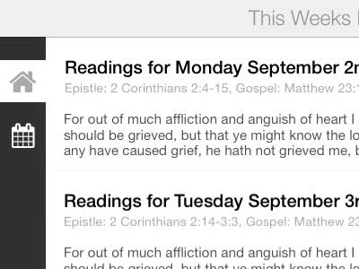 iPad App WIP ios7 lectionary