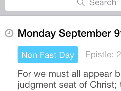 Current iPhone Design ios 7 lectionary