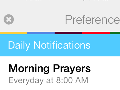 Simple Preferences ios7 lectionary prefs