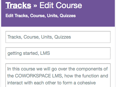 StacheLMS Course Edit education lms stachecms