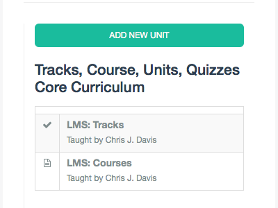 Curriculum Overview education lms stachecms