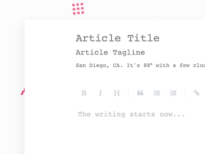 Writing Interface