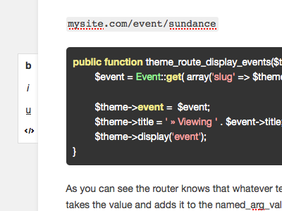 Editing controls editing interfaces