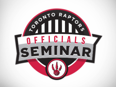 Toronto Raptors Officials Seminar athletics basketball clinic identity logo nba officials referee seminar sports