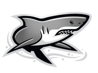 Shark custom illustration logo marine mascot ocean sea life shark vector