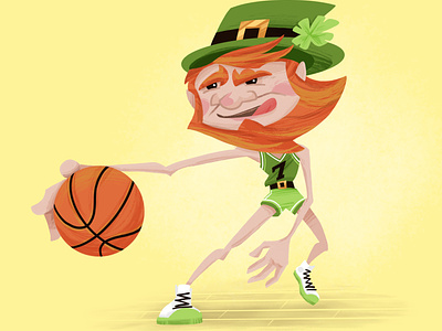 Lucky Crossover basketball holiday illustration leprechaun procreate sports st patricks day