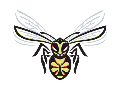 Hornet forward facing basketball hornet illustration insect mascot sports